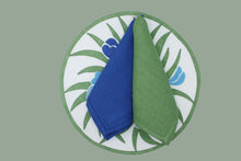 Carica l&#39;immagine nel visualizzatore di Gallery, Set-di-2 tovagliette e tovaglioli - Tulipano - verde/azzurro/blu
