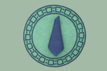 Carica l&#39;immagine nel visualizzatore di Gallery, Set tovaglietta e tovagliolo Madison verde/blu
