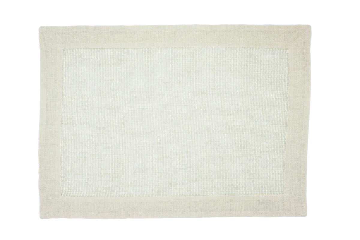 Set tovaglietta e tovagliolo creta beige