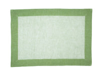Carica l&#39;immagine nel visualizzatore di Gallery, Set tovaglietta e tovagliolo Clio verde 61 e bianco

