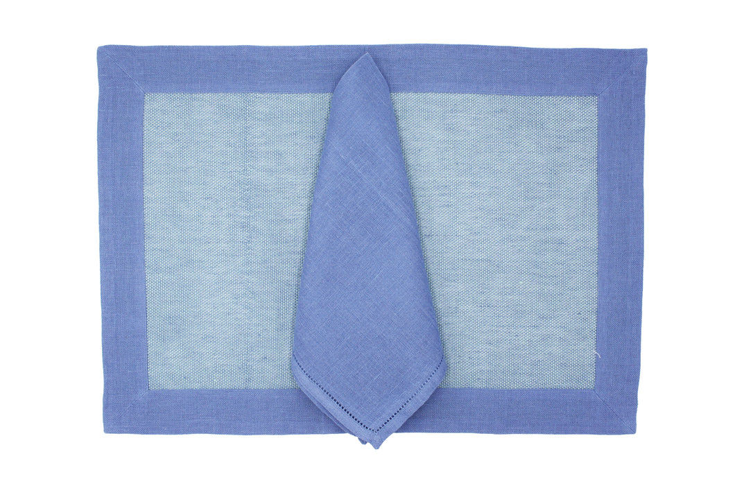 Clio blue placemat and napkin set 86/845