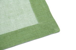 Clio green 61 and white placemat and napkin set