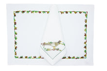 Load image into Gallery viewer, Pheasant placemat and napkin set

