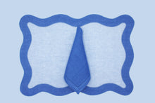 Load image into Gallery viewer, Morocco blue placemat and napkin set
