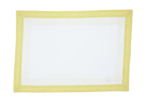 Load image into Gallery viewer, Capri placemat and napkin set light yellow / cream / white
