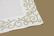 Load image into Gallery viewer, Set-of-2 placemats and napkins - Arabesques - gold
