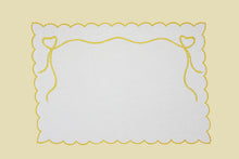 Load image into Gallery viewer, Set-of-2 placemats and napkins - Bow - yellow
