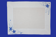 Load image into Gallery viewer, Set-of-2 placemats and napkins - Starfish - blue
