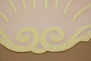 Set-of-2 placemats and napkins - Seashell - yellow