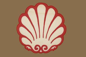 Set-of-2 placemats and napkins - Seashell - coral