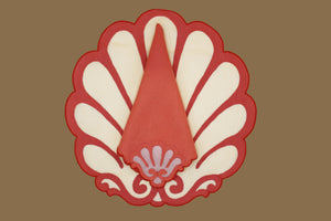 Set-of-2 placemats and napkins - Seashell - coral