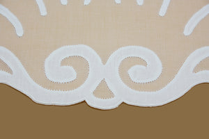 Set-of-2 placemats and napkins - Seashell - white