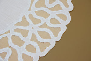 Set-of-2 placemats and napkins - white
