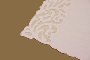 Set-of-2 placemats and napkins - Curls - pink