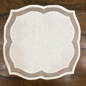 Set-of-2 placemats and napkins 10163 - cream