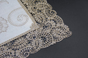 Set-of-2 placemats and napkins - Venice - beige