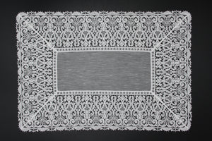 Set-of-2 placemats and napkins - Macrame - gray / white