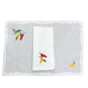 Set-of-6 placemats and napkins - Vegetable