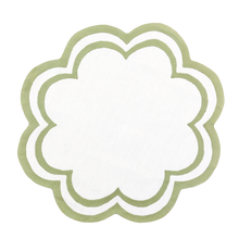 Load image into Gallery viewer, Set-of-2 placemats and napkins - Green cloud
