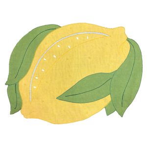 Set-of-2 lemon placemats