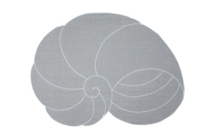 Nautilus gray placemat and napkin set
