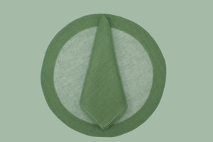 Clio green placemat and napkin set
