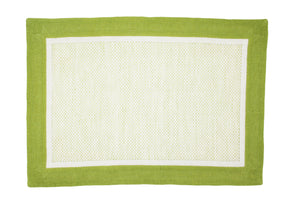Green and beige Creta placemat and napkin set