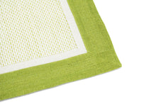 Load image into Gallery viewer, Green and beige Creta placemat and napkin set
