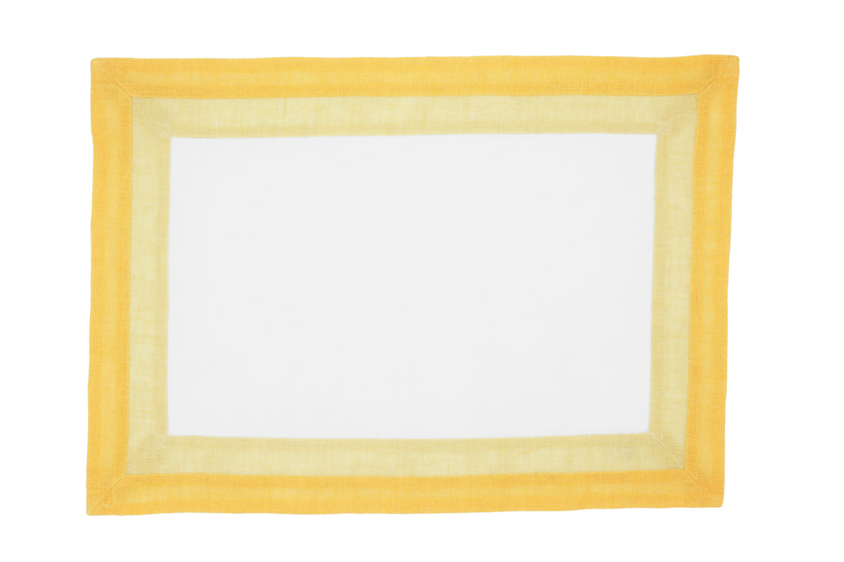 Capri - Set tovaglietta e tovagliolo giallo e bianco