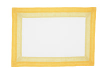Load image into Gallery viewer, Capri yellow and white placemat and napkin set
