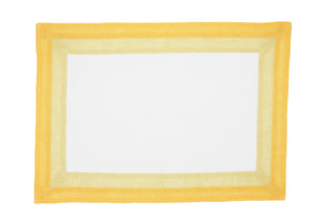 Capri yellow and white placemat and napkin set
