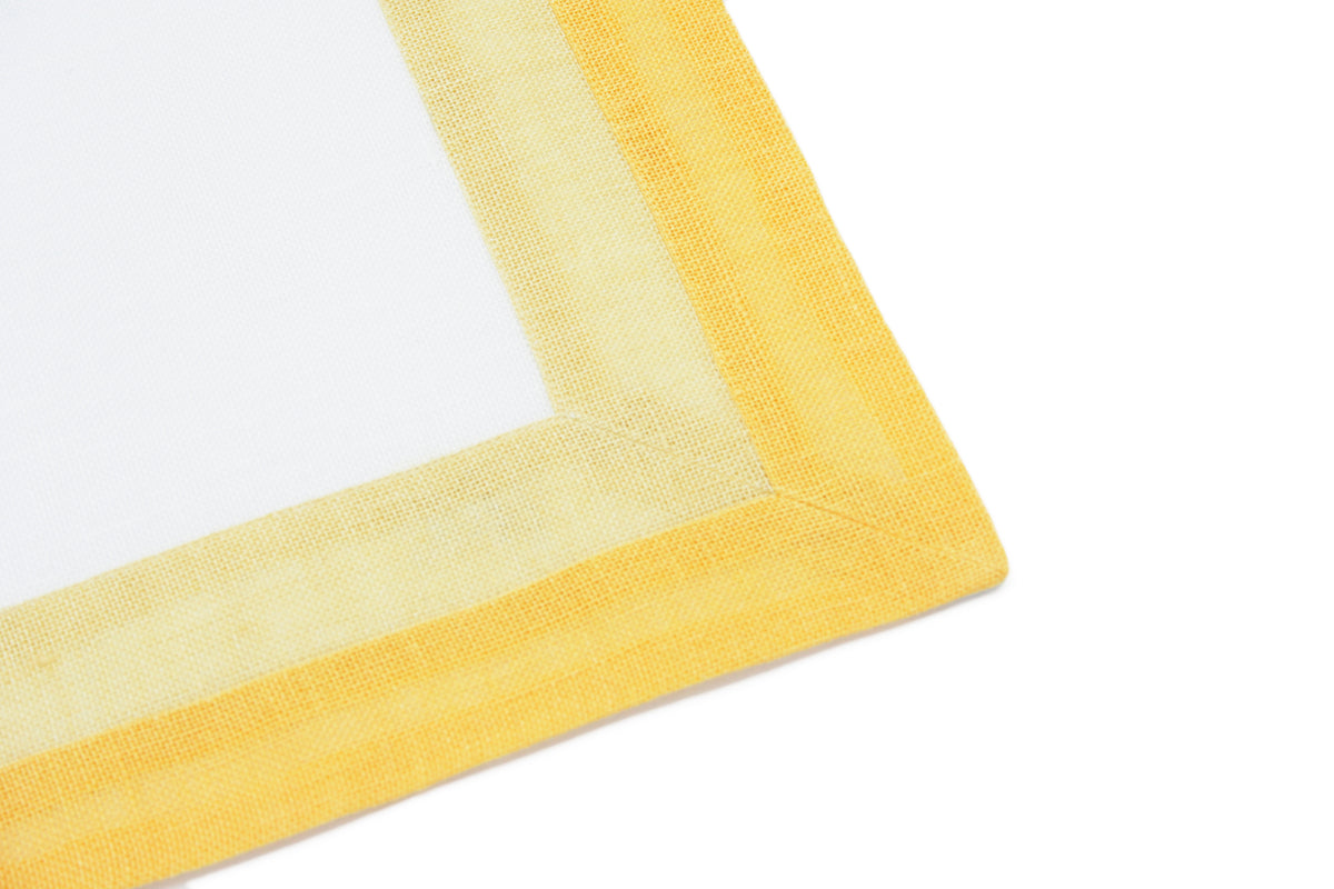 Capri - Set tovaglietta e tovagliolo giallo e bianco