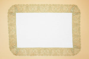 Set-of-2 Placemats and Napkins - Gold