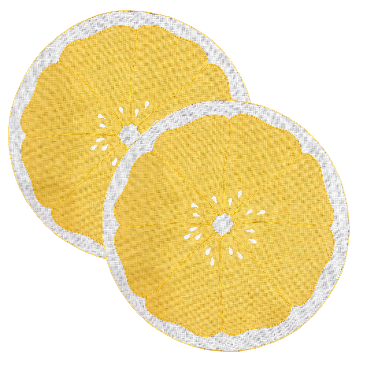 Set di 2 tovagliette fetta di limone