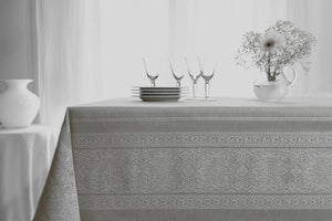 Mosaic Tablecloth - slate - 170 x 290 cm / 67 "x 114" (12 napkins)