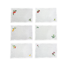 Load image into Gallery viewer, Set-of-6 placemats and napkins - Vegetable
